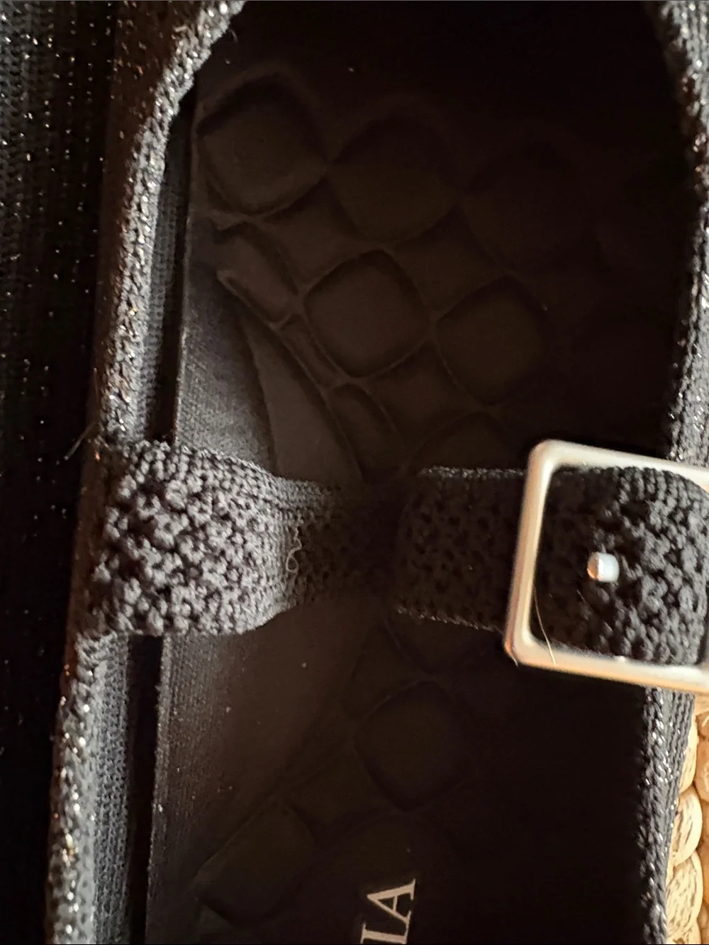 VIVALA Black Glitter Mary Jane Flats